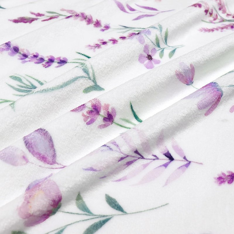 Bestraily Purple Lavender Floral Throw Blanket Flower Botanical Throw Blankets Ultra Soft Cozy Flannel Throw Blanket Lightweight Fleece Fuzzy Plush Throw Blankets for Bed Chair Couch 60" X 80"