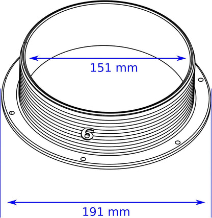 intulon 6-inch Tube Portable AC Air Conditioner/Fan Exhaust Plastic Hose Flange, Off White