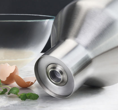 New Star Foodservice Pancake Batter Dispenser with Stand, Commercial 18/8 Stainless Steel Batter Dispenser for Pancakes, Waffles, Portion Control, Silver