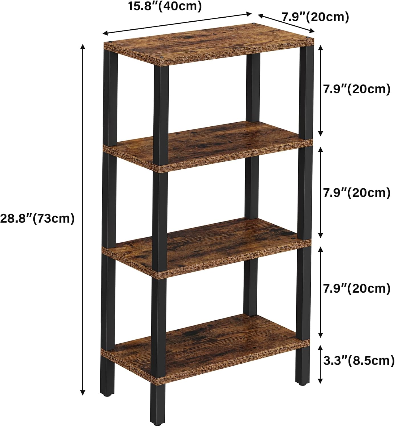 TB01BB078 TUTOTAK Small Side Table, Narrow End Table, Skinny Sofa Table, Slim Nightstand, Couch Table, Living Room, Bed