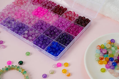 1500 Pieces 5 * 8mm Abacus Glass Beads for Jewelry Making,48 Colors Special Glass Beads Friendship Beads for Bracelet Necklaces Making and DIY Crafts,Great Gifts for 6-Year-Old Girls