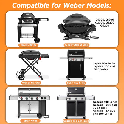 Sageme 20 Pack Weber Grills Compatible Drip Pans 6415 for Weber Grills Spirit Gas Grills, Q Grills, Genesis and Genesis II LX 200 300 Series Disposable Aluminum Foil Grease Trays 6 x 1.4 x 8.6 Inches