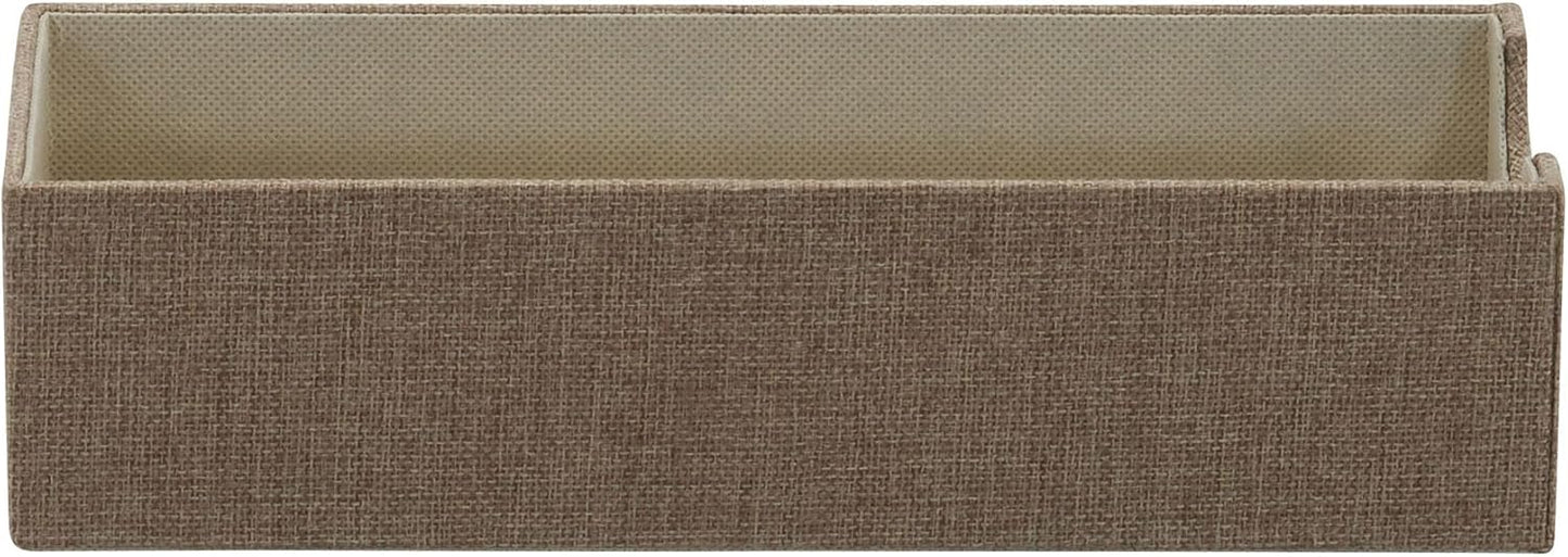Household Essentials Brown 720-1 Deep Drawer Organizer Box for Storage | 12 in x 4 in x 3.13