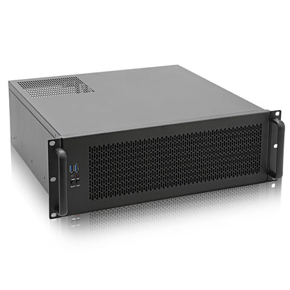 RackChoice 3U Rackmount Server Chassis ATX/Micro ATX/Mini-ITX (8x3.5 or 6x3.5+2x2.5,with Front 3x120mm Fan Support Standard ATX PSU or SFX PSU (Using the ATX to SFX Bracket with Chassis)