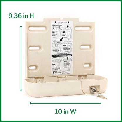 McKesson Prevent Sharps Locking Wall Cabinet - for Biohazard Infectious Waste - 10 in x 4.35 in x 9.36 in, 1 Count