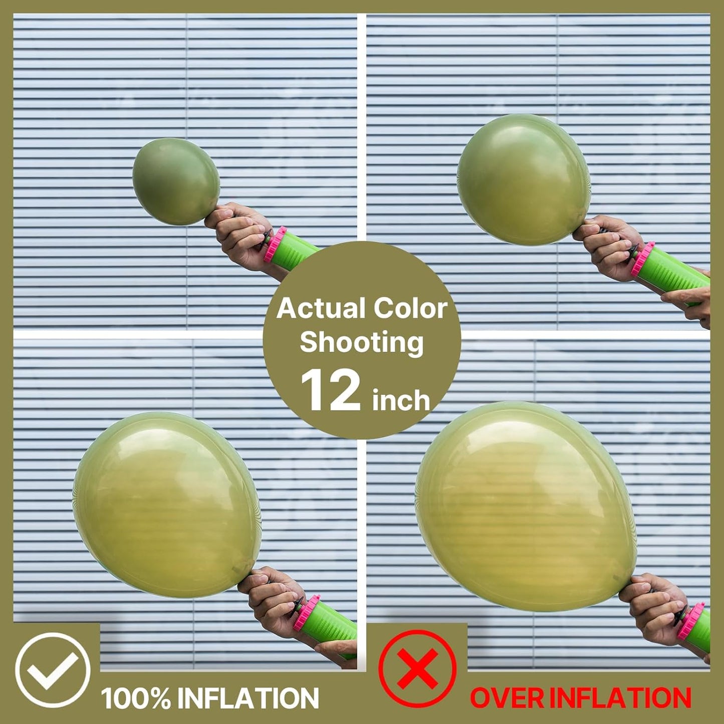 PartyWoo Sage Green Balloons - 127-Piece Latex Balloon Arch Kit for Weddings & Birthdays | Olive Boho Decor