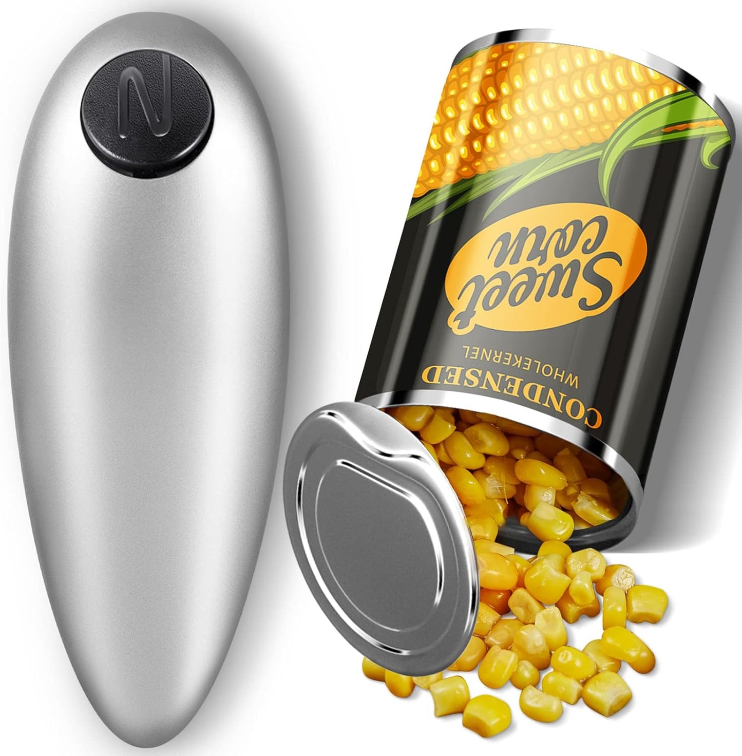 Battery Operated Electric Can Opener, Automatic Opens Most Cans, Handheld Smooth Edge, One Touch Switch Kitchen Gifts