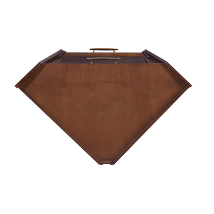 SEI FURNITURE Larson Corner Storage Bar Cabinet, brown.