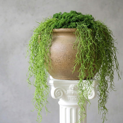 Acellegic 4 Pcs 33 Inch Fake Spanish Moss with 7 oz Artificial Green Moss for Potted Plants Indoor Hanging Garland Greenery Faux Vines Plants Faux Seaweed Greenery for Crafts DIY Garden Home Decor