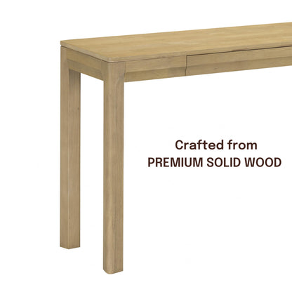 NTC Flow 47-Inch Console Table, Modern Solid Wood Entryway Table with Hidden Drawer, Waterproof & Heat Resistant, Narrow Table for Hallway, Living Room & Foyer, Sand