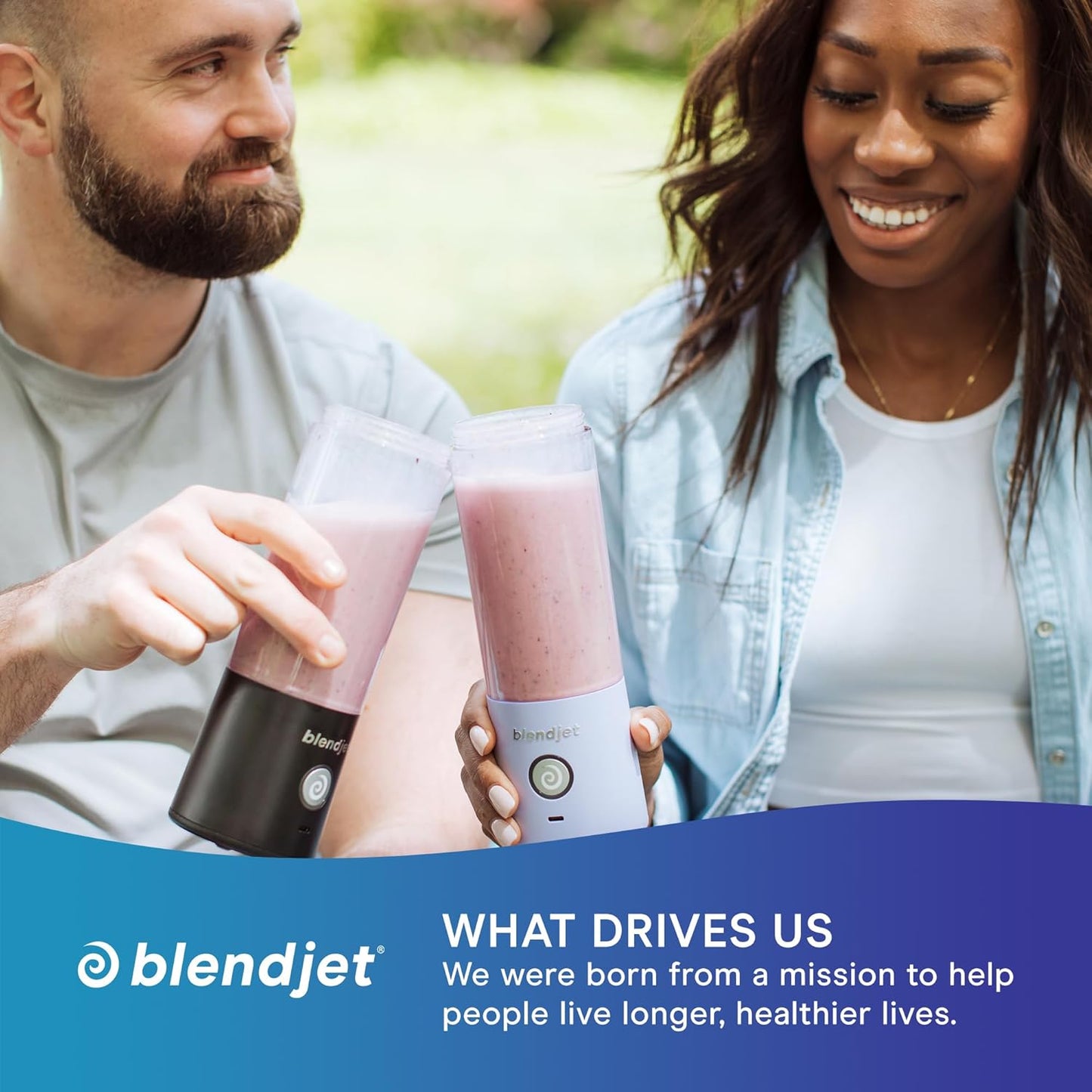 BlendJet Portable Blender for Smoothies & Shakes - 16oz BlendJet 2 Cordless Personal & Small Blender, USB-C Rechargeable & Self Cleaning - Quiet Mini Travel Blender with Stainless Steel Blade (Mint)