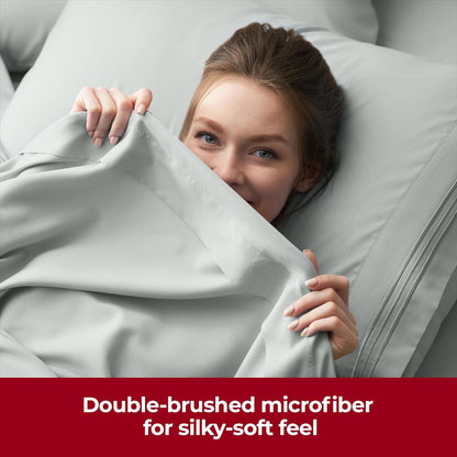 Mellanni Extra Deep Full Sheets - Hotel Luxury, Ultra Soft Cooling Bedding - Wrinkle & Stain Resistant (Full, Spa Mint)
