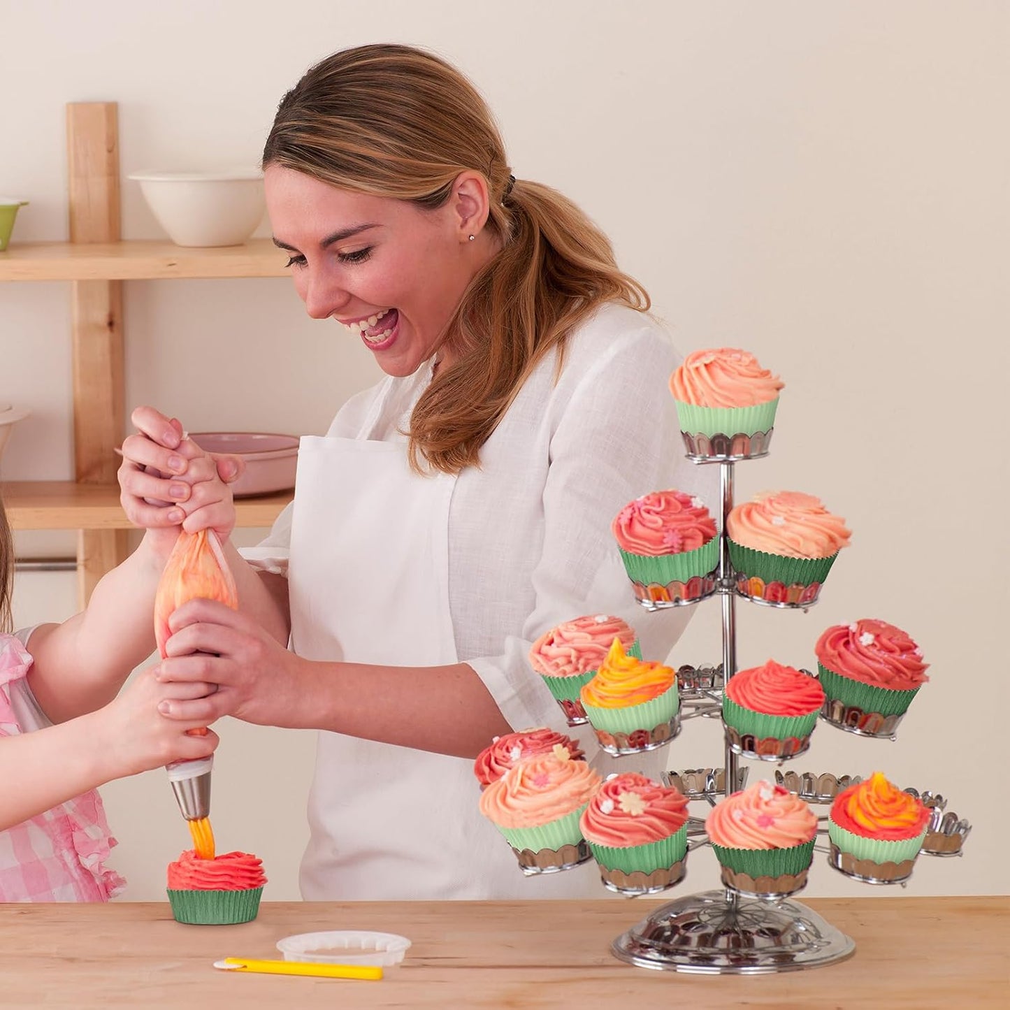 Uiifan 150 Pcs Disposable Round Cupcake Liners, Paper Baking Cups for Microwave Oven Safe Bakeware