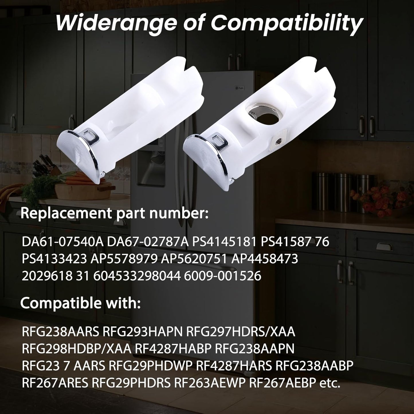 DA61-07540A Freezer Door Handle Support Kit, Compatible with Refrigerator Freezer Door Handle for AP5578979 3160453