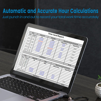 HapAttend Time Clocks Bundle with 15 RFID Cards, 0 Monthly Fees Standalone Biometric Time Attendance Punch Machine with Fingerprint, RFID and PIN