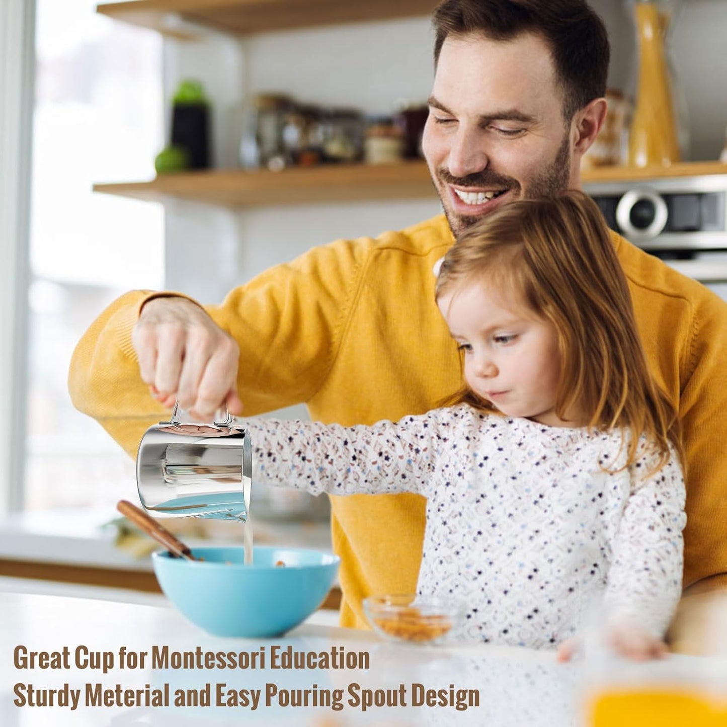 HULISEN 6.8oz/200ml Stainless Steel Milk Frothing Pitcher - Small Steaming Cup for Espresso Machine, Latte Art Pour