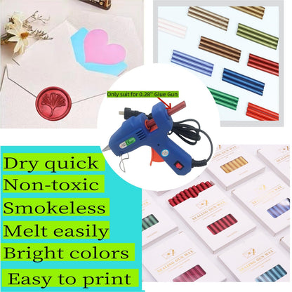 Wax Seal Gun kit Sealing Wax Sticks 40P with Glue Gun Wax Seal Kit, Atopbb Wine Red 40Pcs Sealing Wax Sticks with Glue Gun Great for Wax Seal Stamp (40, New Burgundy)