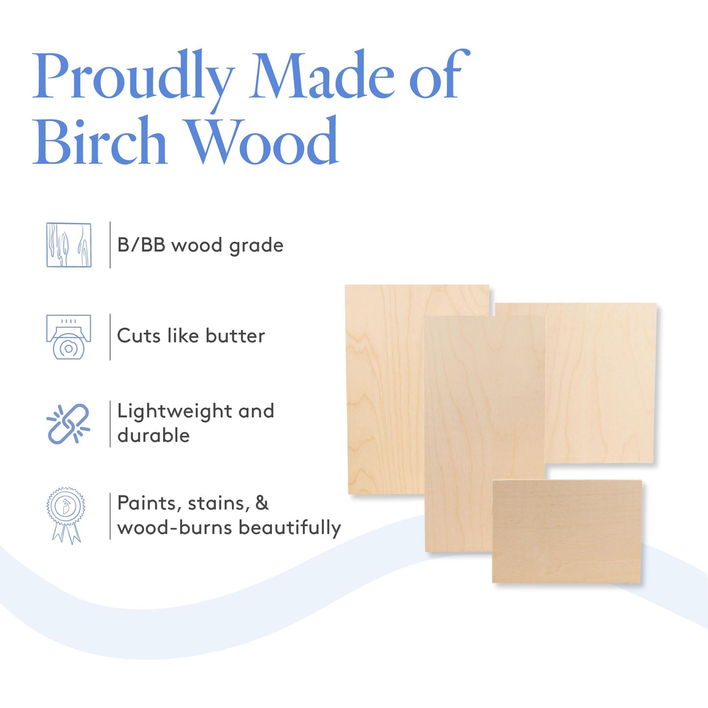 3 mm Baltic Birch Plywood 1/8 x 9 x 12 Inch, Box of 45 B/BB Grade Craft Wood, Stronger Than Basswood Sheets, for Laser, CNC Cutting and Wood Burning, by Woodpeckers