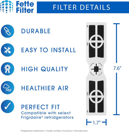 Fette Filter - AF-2 Refrigerator Air Filter, Compatible with Frigidaire PureAir Replacement Filter, Pack of 2