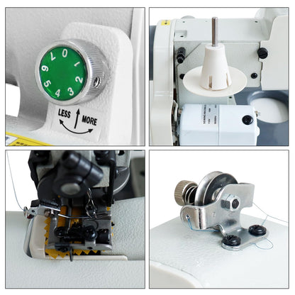110V Portable Blind Stitch Sewing Machine - 1200SPM High-Speed Invisible Hemmer for Cuffs and Hems, Professional Single Thread Chain Stitch for Drapes and Garments, Built-in Motor