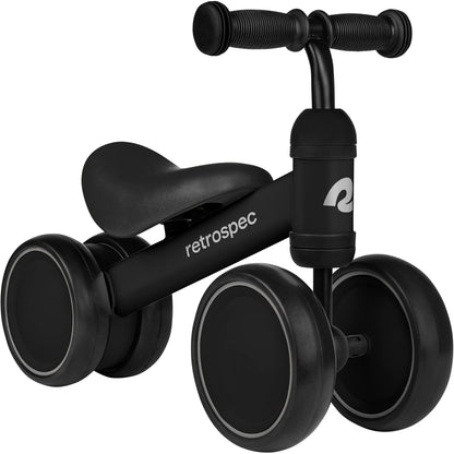 Retrospec Cricket Baby Balance Bike, 4-Wheel Ride-On Toy for Ages 12-24 Months – First Bike & Toddler Bike for 1 Year Old Boys & Girls, First Birthday Gift