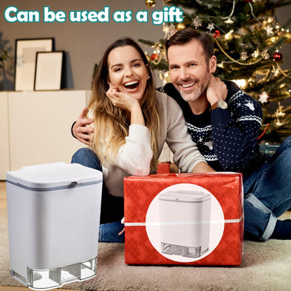 2.4 3 Pack Sink,Counter Gallon Compost Bin Hanging Trash Can with Lid Garbage Can Wall Mounted Trash Can