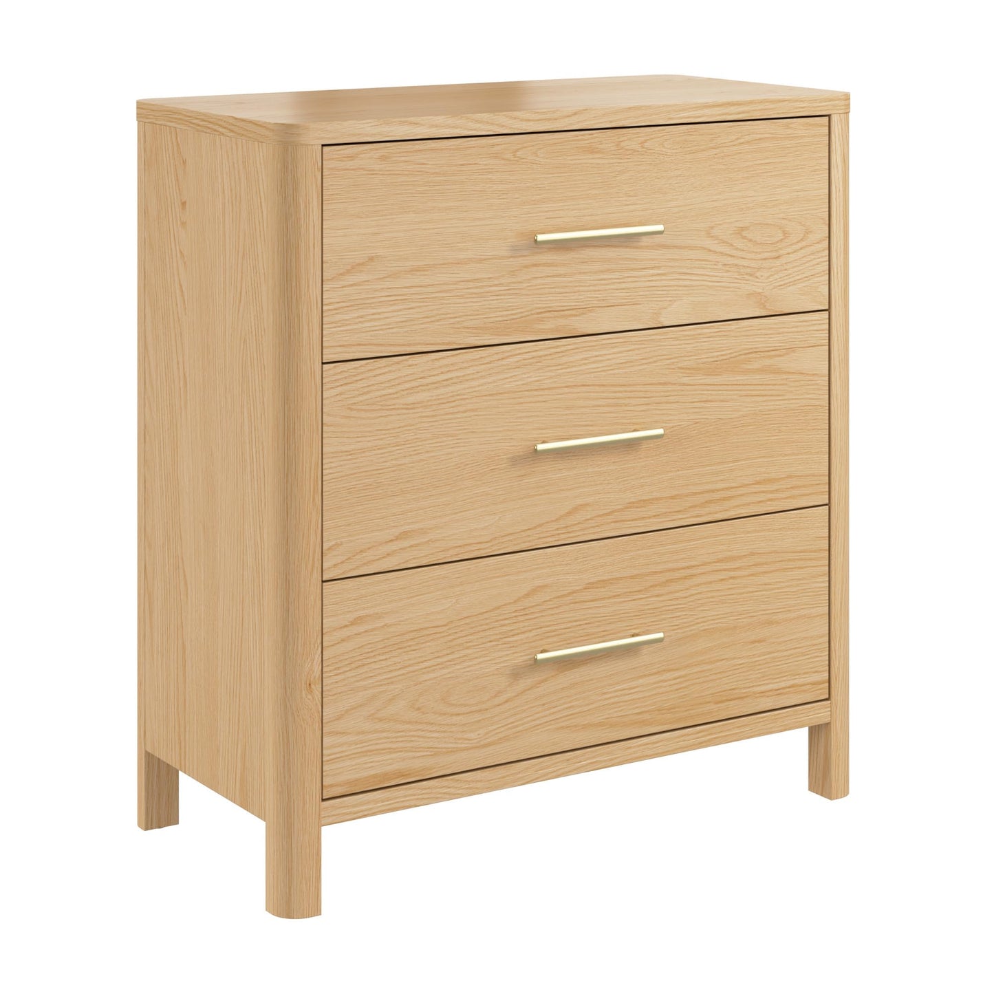 Bush Home Vera 3 Drawer Dresser, Bedroom Storage Furniture, Vera Collection, Natural White Oak