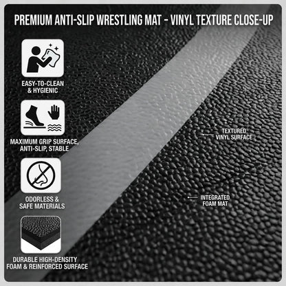 BELINOVA Advanced Shock-Absorbing Wrestling Mat – Flexi-Roll Protective Flooring for BJJ, Judo & MMA – Professional Grade Home Workout Mat for Safe Landing & Joint Support