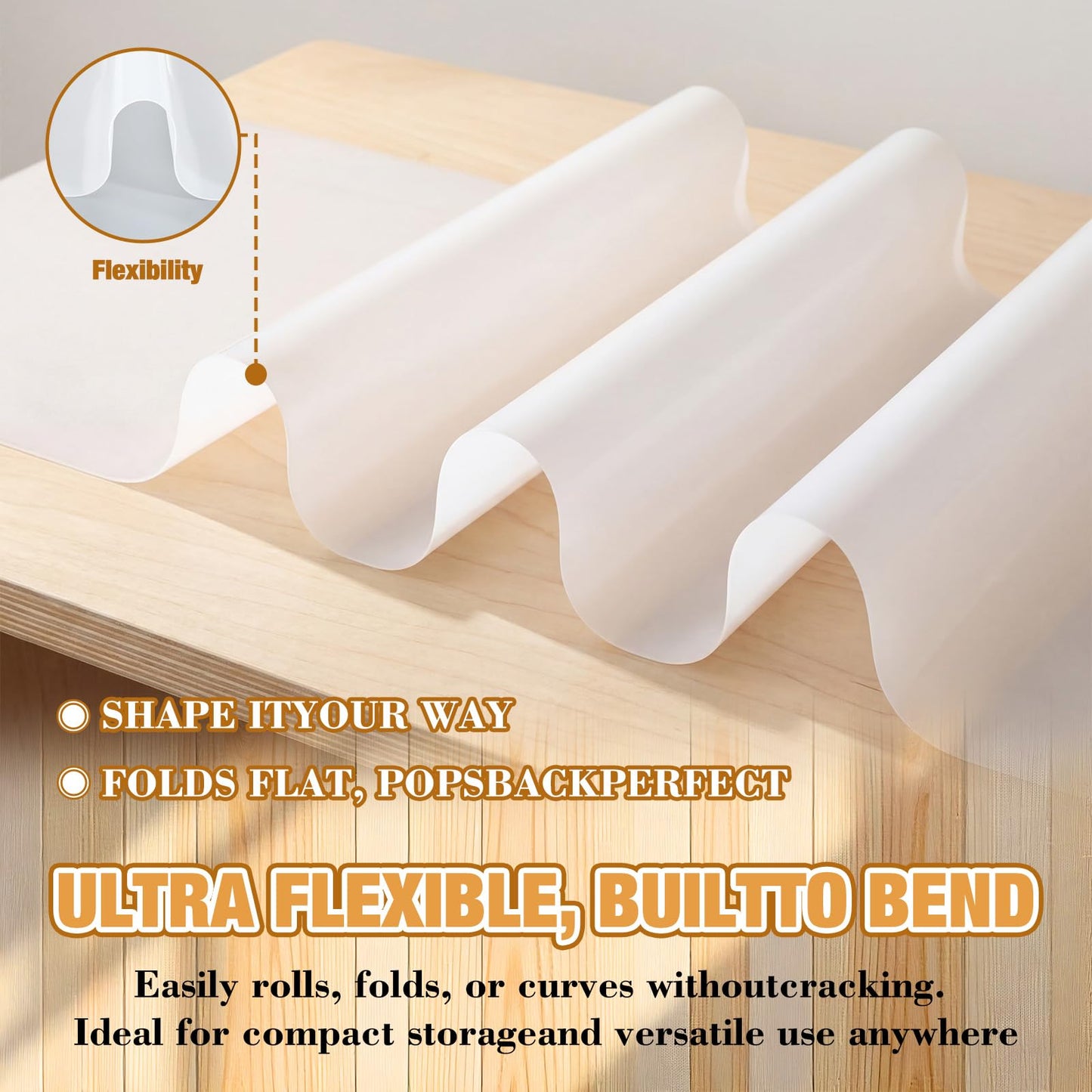 Klyyo Clyro 2 Pcs 78.7x15.7 Inch Extra Large Silicone Craft Mat, Oversized Desktop Protection Pad, Heat Resistant Countertop Insulation Pad for Art, Crafts, Painting, Clay, Kitchen