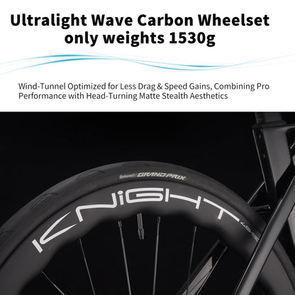 SAVADECK SLR8-Ultegra Full Carbon Road Bike with Shimano 105 R8170 24S Set for Adults, (Wave Pattern(W45), Blue, 54cm)