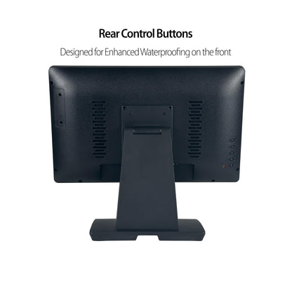 ANGEL POS Commercial Grade 17.3 Inch 1920 x 1080 FHD Touchscreen POS Monitor, 10 Points Touch HDMI VGA, Waterproof Dustproof Screen, Indusitrial, Office, Retail, Gym, Warehouse