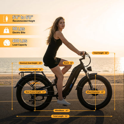 FREESKY Dual Motor Electric Bike for Adults 3500W Fast Ebike 105Miles Long Range 48V 25A Electric Mountain Bike 34MPH Dirt E Bike 26'' Fat Tire Full Suspension Green