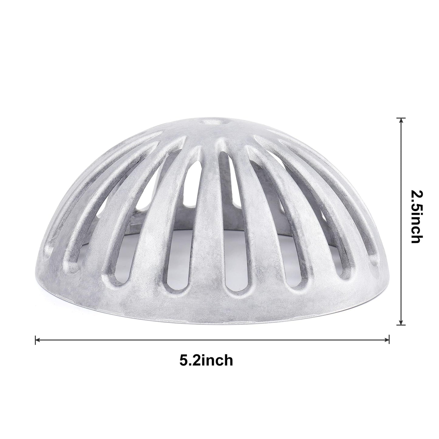 osseph Floor Sink Dome Strainer Cover, Heavy Duty Aluminum Dome Drain Cover, Floor Drain Cover for Restaurant, Home, Garden, Kitchen, Buffet or Food Service 5-1/2" W x 2-1/4"H(5PCS)