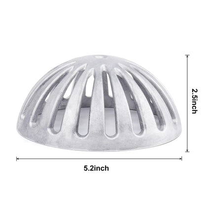 osseph Floor Sink Dome Strainer Cover, Heavy Duty Aluminum Dome Drain Cover, Floor Drain Cover for Restaurant, Home, Garden, Kitchen, Buffet or Food Service 5-1/2" W x 2-1/4"H(5PCS)