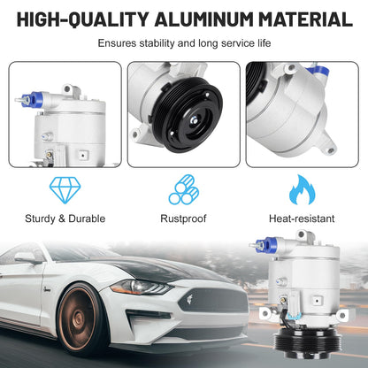 New AC Air Condition Compressor w/Clutch for Chevrolet Camaro (for LS LT Models Only) 3.6L 2010 2011 2012 2013 2014 2015, 1522219 1222219 92229740