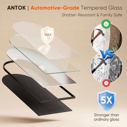 Antok 86" x46” Arched Full Length Floor Mirror, Black Aluminum Frame, Free Standing/Wall Mount/Leaning for Bedroom, Living Room, Dressing Room