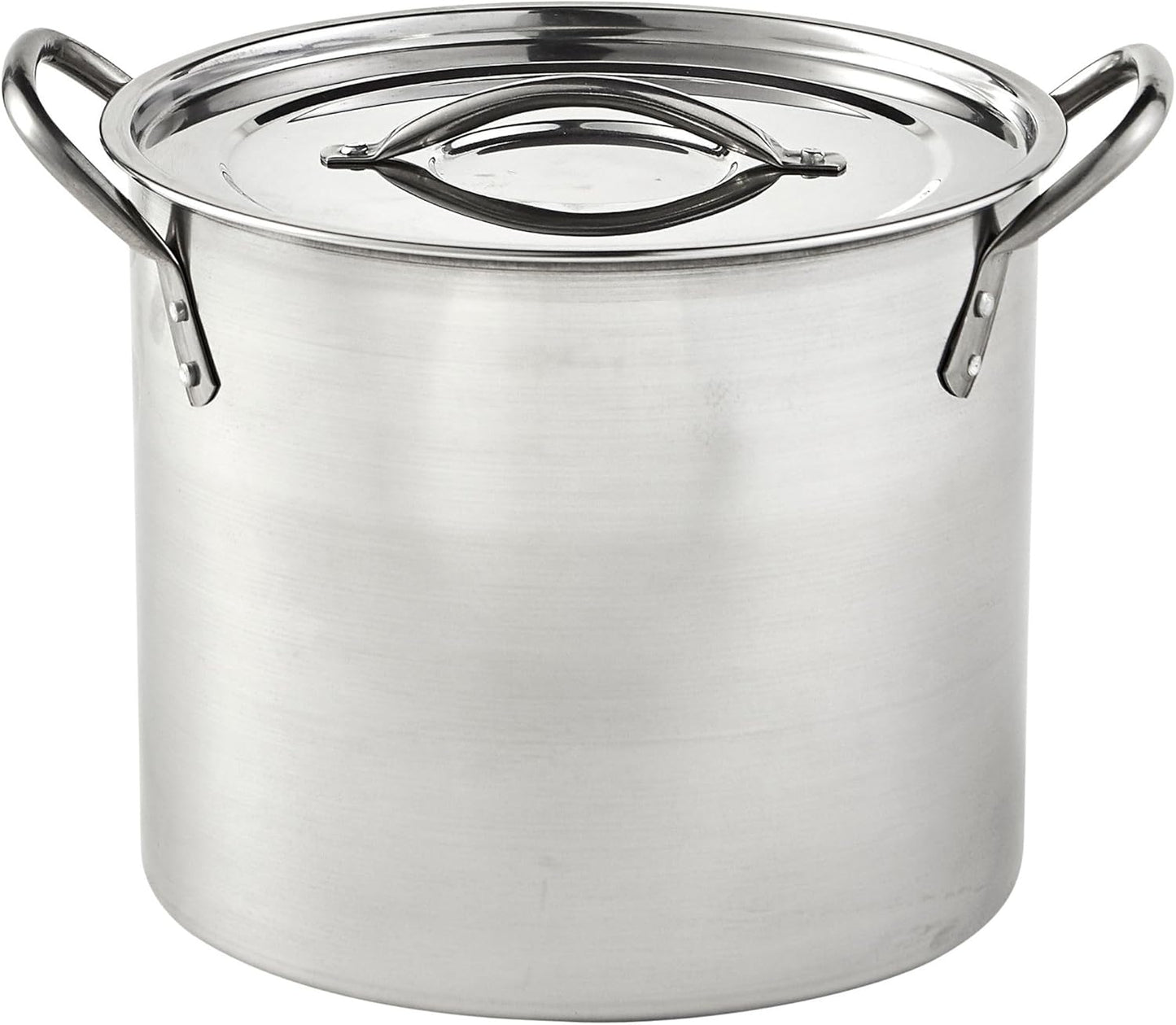 IMUSA 8 Quart Stainless Steel Stock Pot with Lid: Silver