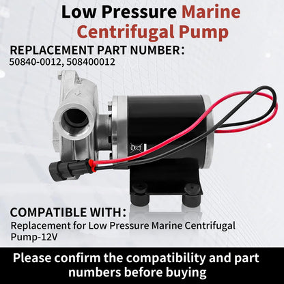 50840-0012 12V ‎29.7GPM Low Pressure Marine Centrifugal Pump Replacement for 50840-0012 Cyclon Centrifugal Pump 8.7Psi 3/4"NPT Stainless Steel Electric Water Pump for Marine & RV