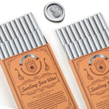 Wax Seal Kits, Wasole 40Pcs Silver Sealing Wax Sticks with Glue Gun + 2Pcs Wax Seal Pens for Wax Seal Stamp, Great for Wedding Invitations, Birthday Cards, Envelopes, Gift Wrapping