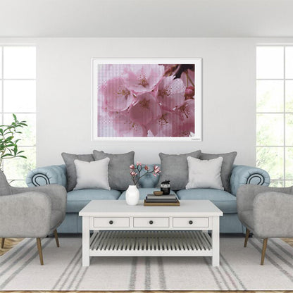 PUAGEMTI 5D Diamond Painting Kits for Adults Beginner Round 5D DIY Diamond Dots Paintings Full Drill Cherry Blossoms Diamond Painting Gem Art Kits for Home Wall Decor 12x16 INCH