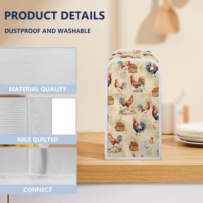 Washable Can Openers Dust Cover, Small Appliance Cover for Kitchen Home Decor Accessories, Cartoon Chicken