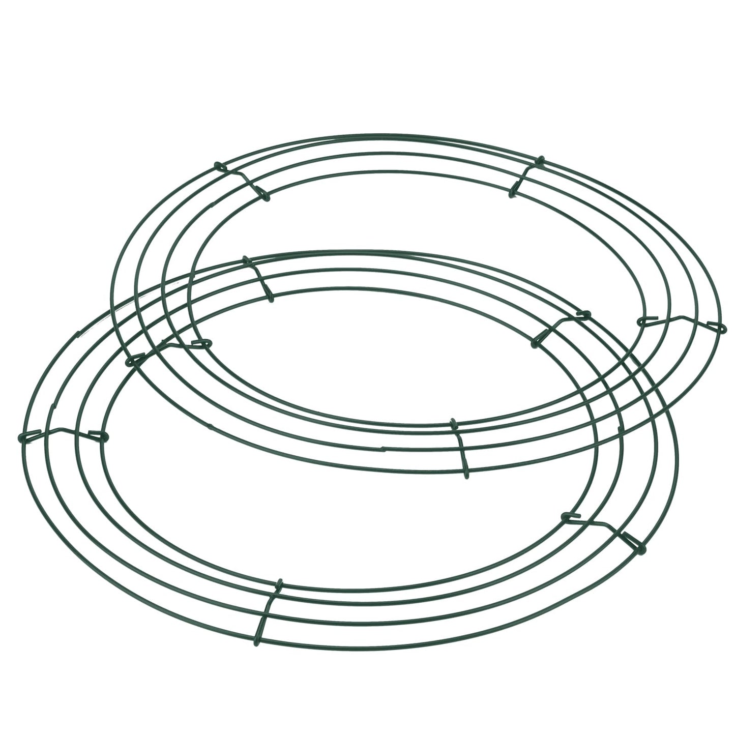 MUKCHAP 20pcs 12 Inch Wire Wreath Frame, Green Wire Wreath Frames Rings, Round Metal Wreath Form for DIY Crafts, Weddings