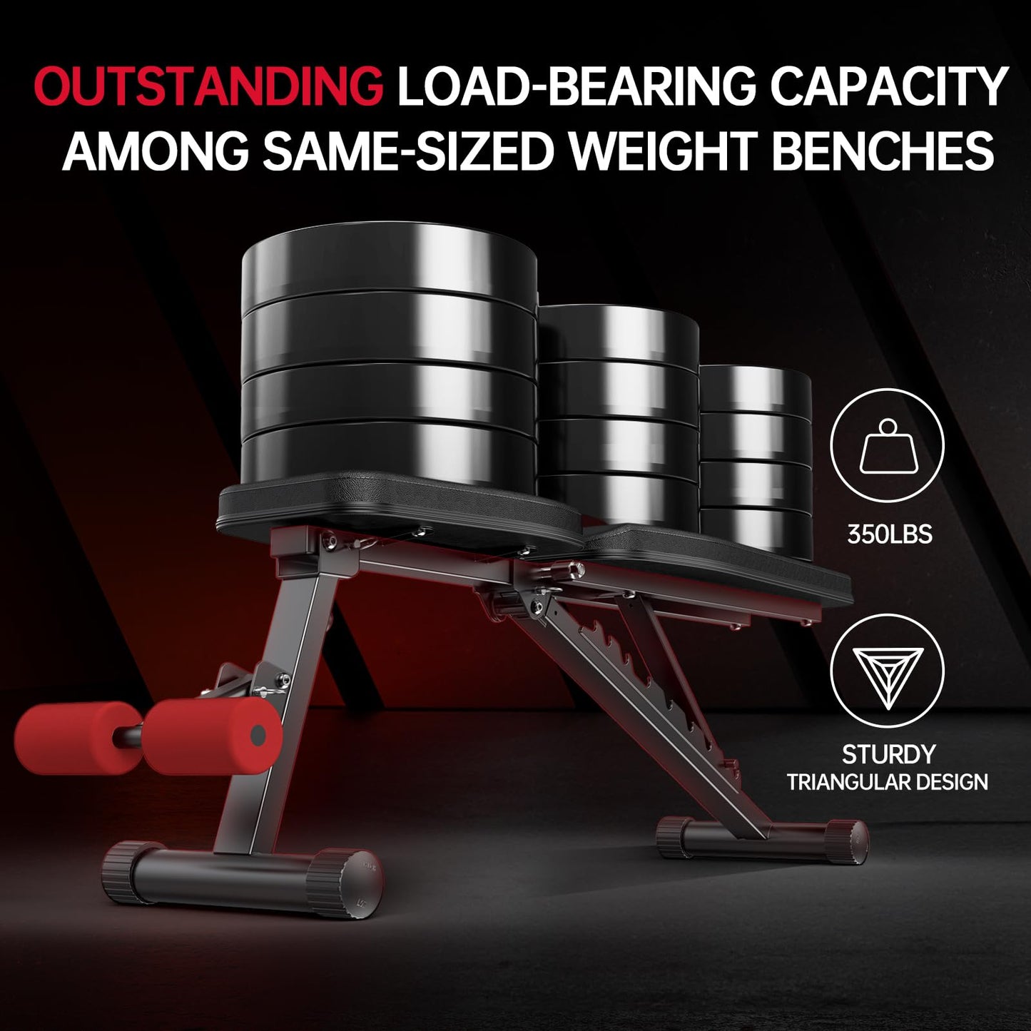 PASYOU Adjustable Weight Bench Full Body Workout Multi-Purpose Foldable Incline Decline Exercise Workout Bench for Home Gym