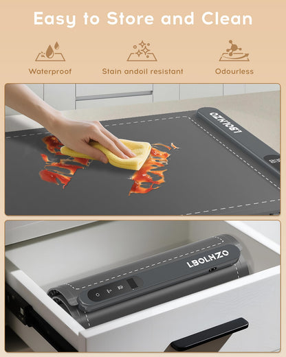 LBOLHZO Warming Mat For Food Extra Large 36"x16" 580W Food Warmer Chafing Dishes for Buffet,Food Warming Mat,Food Warmers for Parties Buffet,6 Temp 6 Hour Timer Heating Mat for Food Mothers Day Gifts