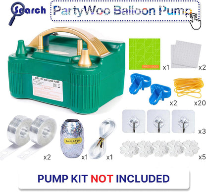 PartyWoo Black Balloons - 140-Piece Arch Kit with Various Sizes for Baby Showers & Parties | Black