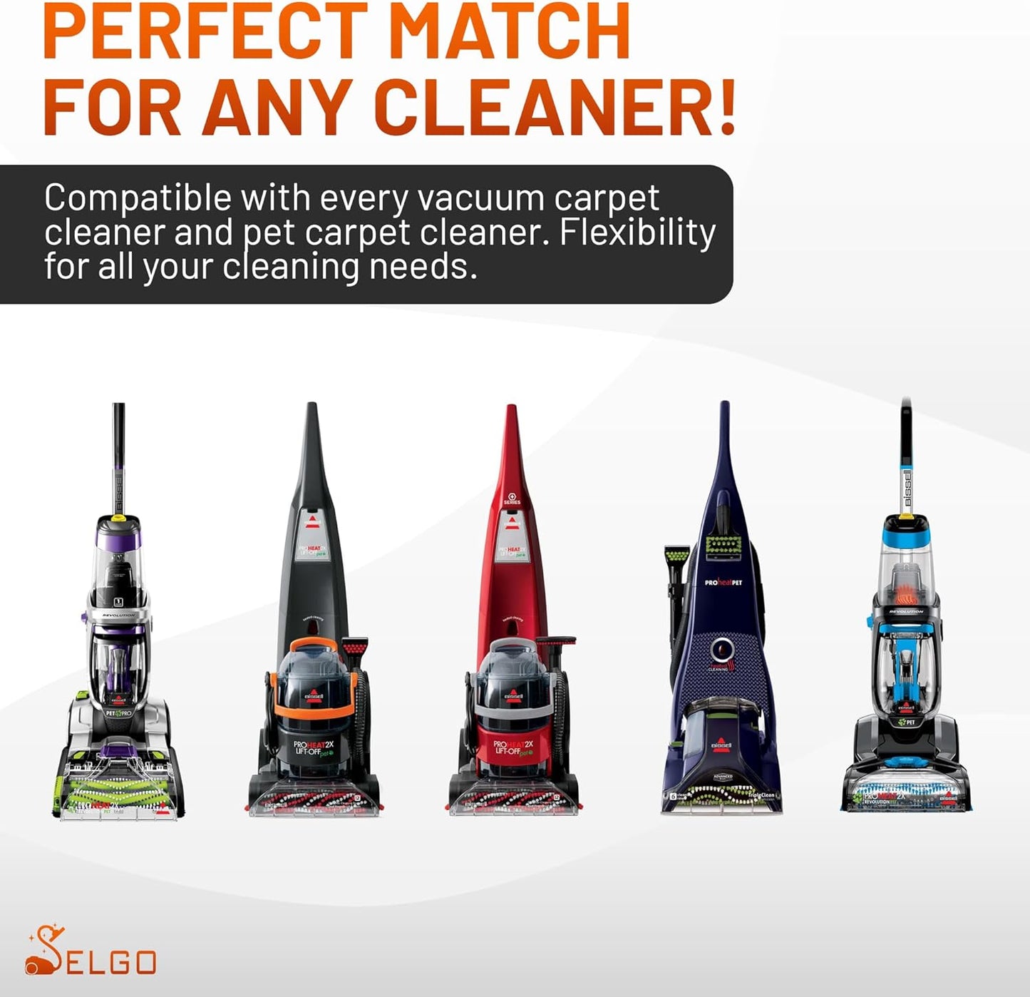 Replacement Nozzle Brushroll Cleaning Tool - Pack of 3 for All Vacuum Carpet Cleaners & Pet Carpet Cleaners