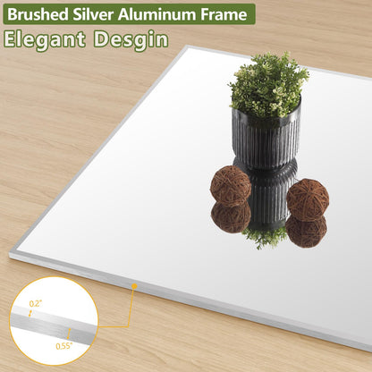 MELOMOIR 81"x41" Oversized Floor Mirror, Free Standing Leaning or Hanging, Suitable for Bedroom Living Room Home Gym Cloakroom, Thin Aluminum Frame, Tempered Glass, Silver