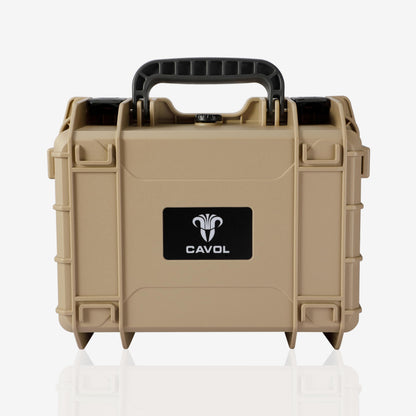 Cavol AC03 Knife Case for 24 Folding Knives-IPX7 Waterproof Heavy Duty Pocket Knife Storage Hard Case Box Storage Organizer, Folding Knife Holder Collection Box (Gobi Yellow)