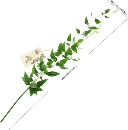 FiveSeasonStuff 28ft 10-Vine Set, Elegant Artificial Silk Clematis Leaves, Versatile Decor for Any Occasion