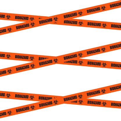 Innconee 3 Rolls Biohazard Tape Roll Safety Warning Adhesive Stickers Orange Caution Tape Roll with Legend Biohazard for Identifying and Marking, 55 Yd. Length x 2" Width